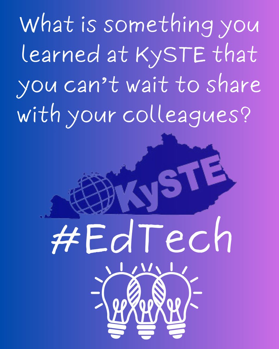 kastk12's tweet image. What’s something you learned at #KySTE25 that you can’t wait to share with your colleagues? Let’s swap ideas! 🚀📚💡 #EdTech #CollaborateandLearn
