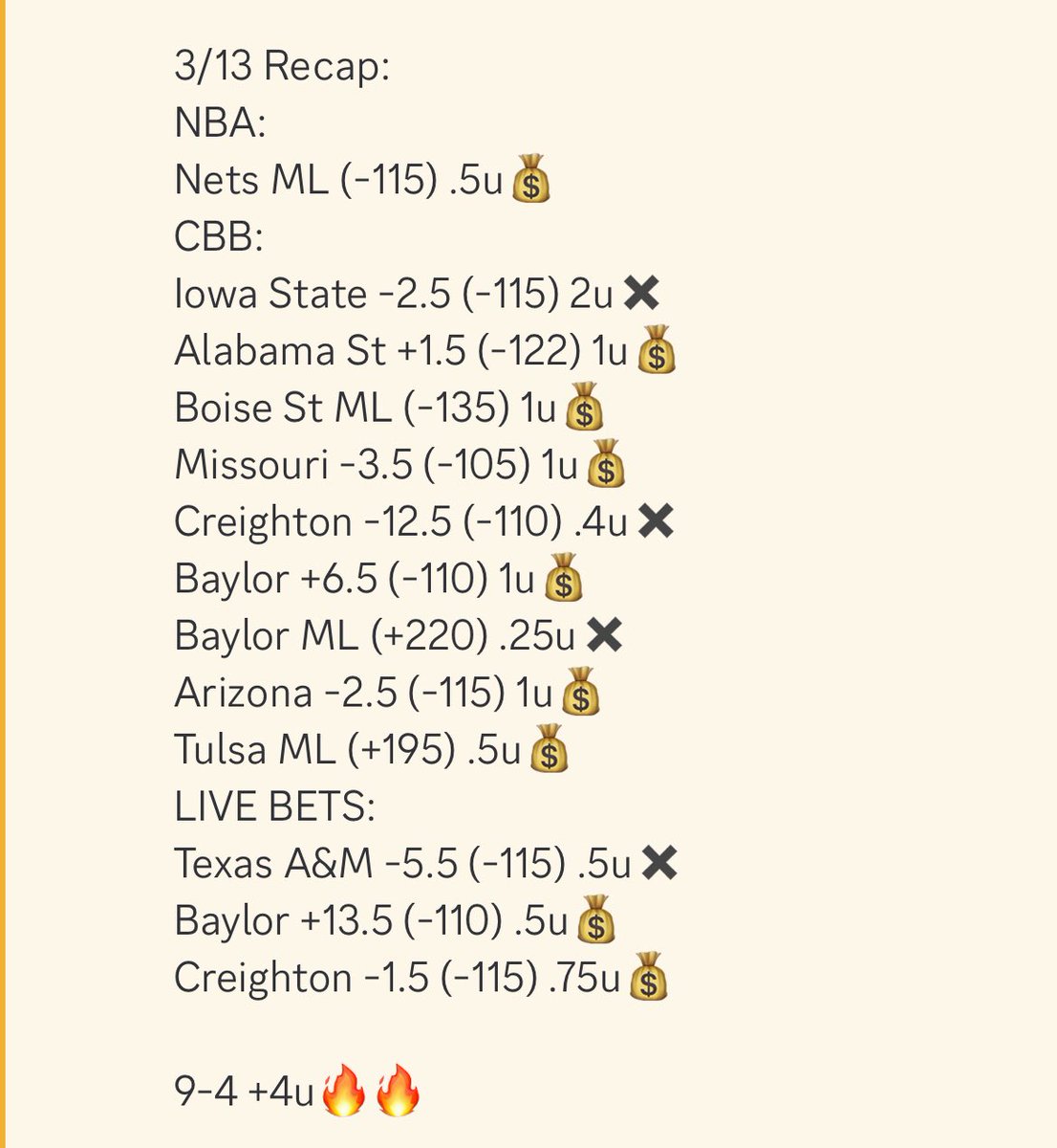 _TheLockDoctor's tweet image. INSANE start to March madness for our team in the discord. Cashing huge parlays and slamming our straight bets. All plays always posted for free!!
Come win with me… link in bio
#gamblingX #GamblingTwitter #CBB #MarchMadness