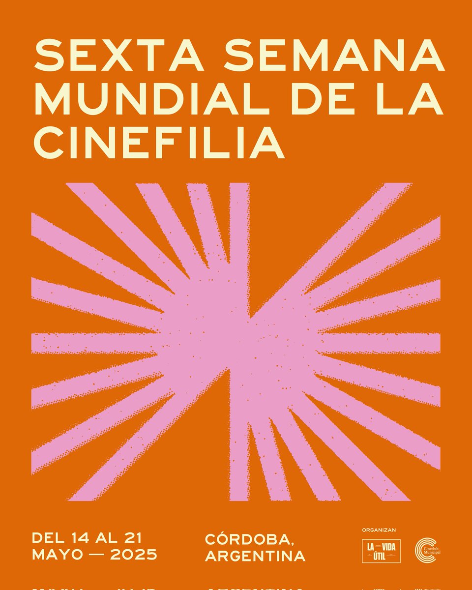 La vida útil (@lvu_cine) on Twitter photo Sexta Semana Mundial de la Cinefilia, del 14 al 21 de mayo en el <a href="/cineclubmuni/">Cineclub Municipal</a>, como siempre.
Tiempos nefastos requieren pequeños refugios de felicidad. Esta es nuestra humilde propuesta.
¡Lxs esperamos a todxs! Sexta Semana Mundial de la Cinefilia, del 14 al 21 de mayo en el <a href="/cineclubmuni/">Cineclub Municipal</a>, como siempre.
Tiempos nefastos requieren pequeños refugios de felicidad. Esta es nuestra humilde propuesta.
¡Lxs esperamos a todxs!