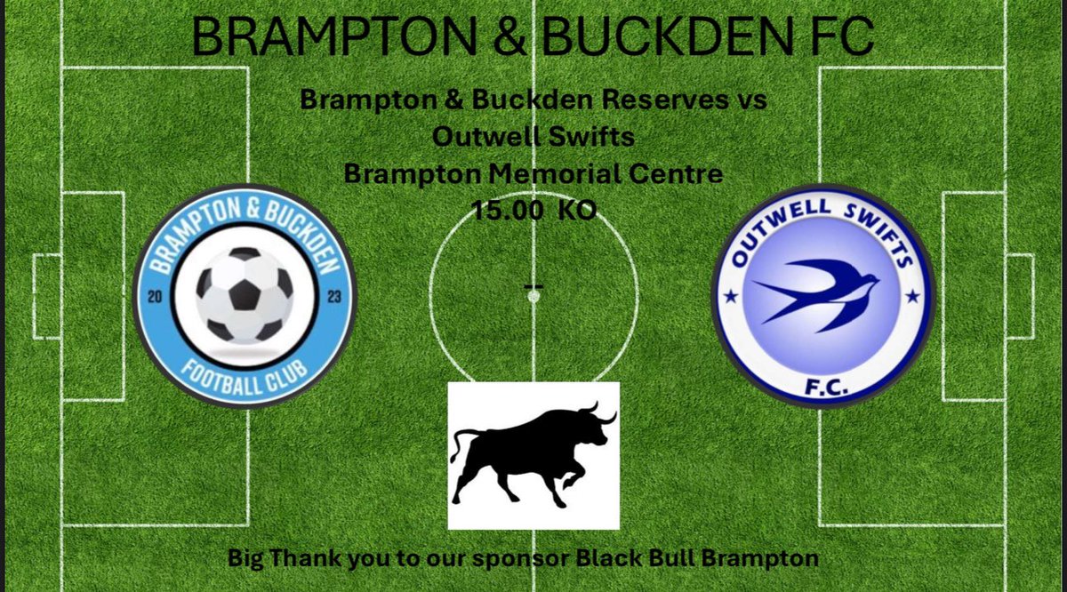 Saturday action!

No game for the first team ❌

The reserves host <a href="/OutwellSwiftsFC/">Outwell Swifts FC</a> 

Any support for the boys is greatly appreciated!! 🔵🔵