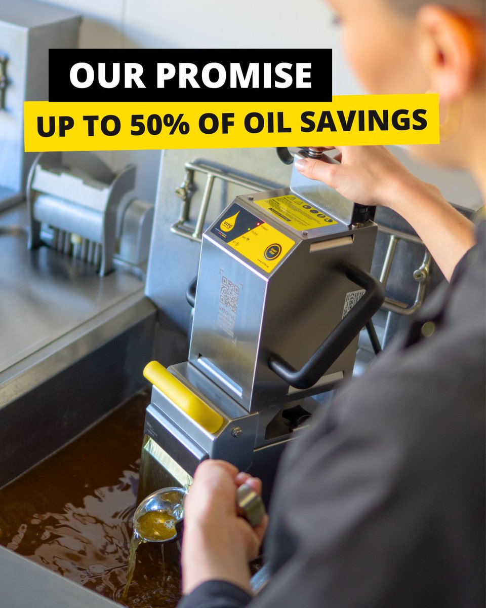 VITOFILTRATION's tweet photo. With VITO filtration systems, your frying oil is cleaned in just 4.5 minutes—no supervision needed. By removing food particles and carbon daily, VITO extends oil life, improves food quality, and reduces costs. 

🟨

⬛

#vitofilter #kitchen #savings #frying #friedchicken https://t.co/ykxSUnTuCr