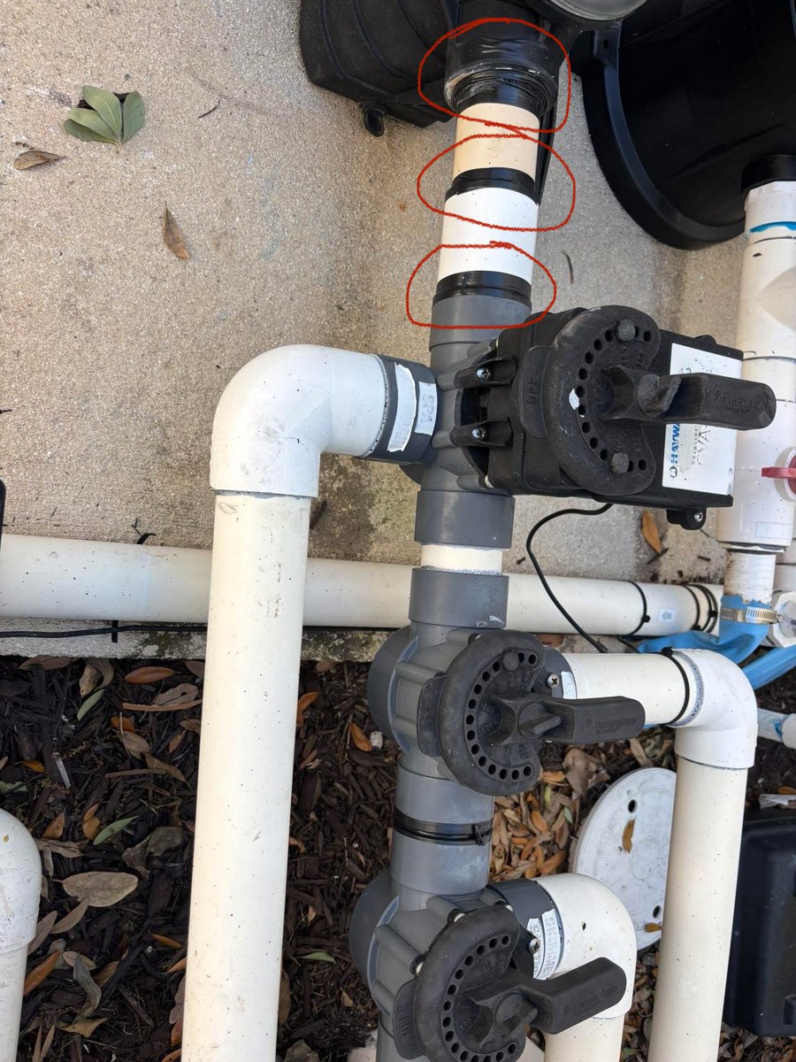 PoolOpMgmt's tweet photo. WTF - Weird Thing Friday! Someone is really “flexing” their repair skills! 😁#FridayVibes #FridayFeeling #FridayMorning https://t.co/bT4JkTtJI1