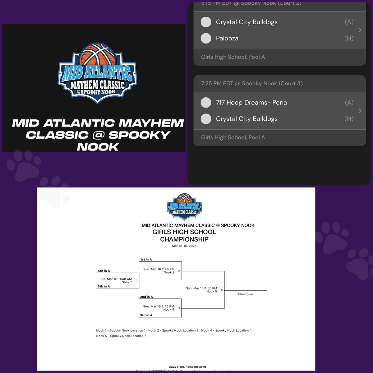 Crystal City Bulldogs - Hoop Group (@bulldogscity) on Twitter photo First tournament of the year for the varsity squad, Premier 1 Events Mid Atlantic Mayhem at spooky Nook. <a href="/Makaylaevans711/">Makayla Evans</a> Let’s go get it girls! 🐾💪🏻🏀🐾 First tournament of the year for the varsity squad, Premier 1 Events Mid Atlantic Mayhem at spooky Nook. <a href="/Makaylaevans711/">Makayla Evans</a> Let’s go get it girls! 🐾💪🏻🏀🐾