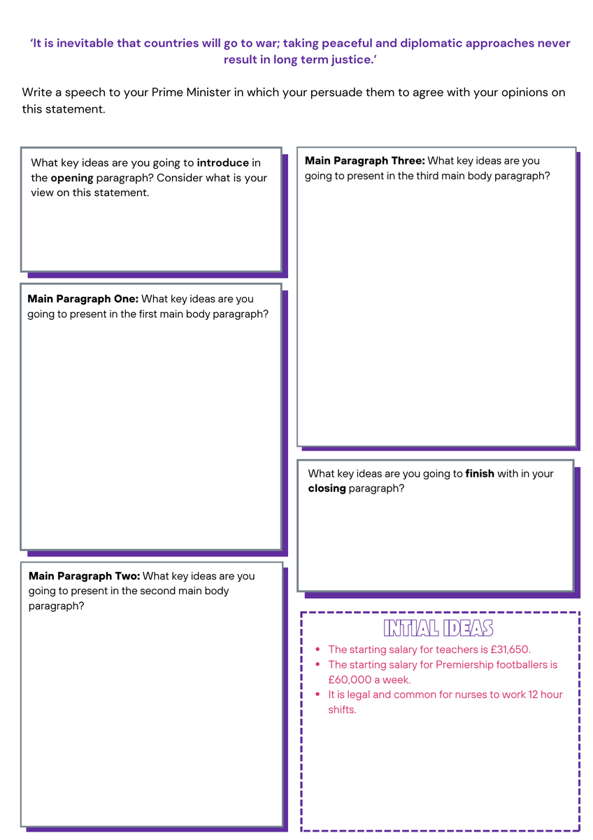 mrs_chudasama's tweet photo. 🌟BRAND NEW RESOURCE🌟

AQA English Language Paper 2, Section B: Writing https://t.co/FHPEpyQR9L

✅10 Q5s
☑️Planning sheets
✅Range of topics
☑️Feedback sheet with AQA AOs

#English #TeamEnglish #Language #GCSE #Revision #Year11 #NonFiction #Ideas #PEARL #edutwitter #AQA https://t.co/WHDn78enT3