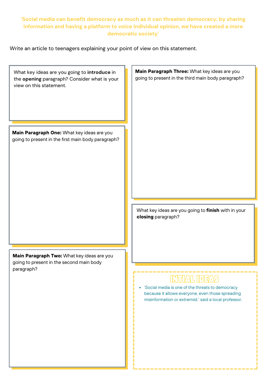 mrs_chudasama's tweet photo. 🌟BRAND NEW RESOURCE🌟

AQA English Language Paper 2, Section B: Writing https://t.co/FHPEpyQR9L

✅10 Q5s
☑️Planning sheets
✅Range of topics
☑️Feedback sheet with AQA AOs

#English #TeamEnglish #Language #GCSE #Revision #Year11 #NonFiction #Ideas #PEARL #edutwitter #AQA https://t.co/WHDn78enT3