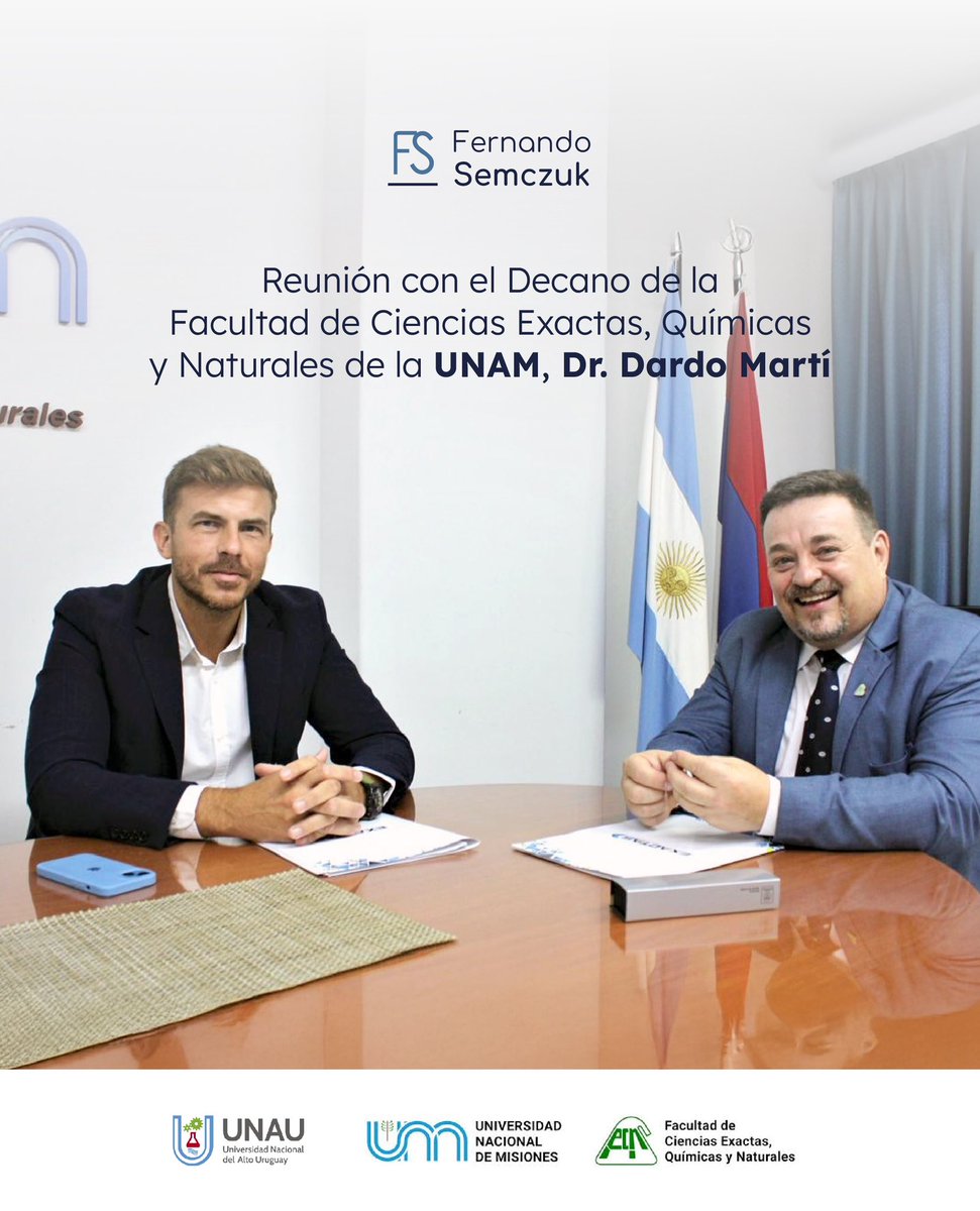 Reunión con el Decano de la Facultad de Ciencias Exactas, Químicas y Naturales de la UNAM, Dr. Dardo Martí. Un paso importante para fortalecer la relación entre nuestra Universidad y esta prestigiosa Facultad, con el objetivo de trabajar en proyectos de colaboración que promuevan