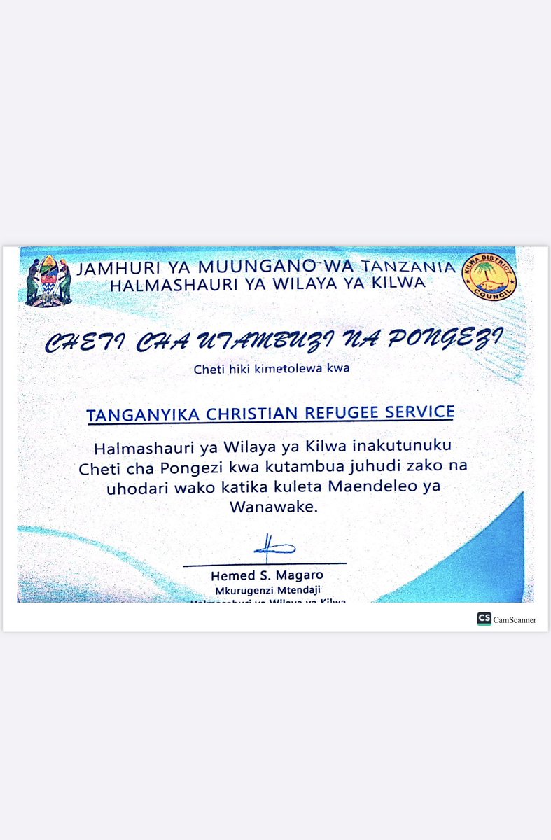 Tanganyika Christian Refugee Service (@tcrs60) on Twitter photo We are deeply honored to receive the certificate of appreciation from <a href="/kilwa_dc/">Kilwa District Council</a> in recognition of our efforts and initiatives towards Gender Justice. This acknowledgment signifies our unwavering commitment to fostering equality and equity in our community
#iwd
#60yearsoftcrs We are deeply honored to receive the certificate of appreciation from <a href="/kilwa_dc/">Kilwa District Council</a> in recognition of our efforts and initiatives towards Gender Justice. This acknowledgment signifies our unwavering commitment to fostering equality and equity in our community
#iwd
#60yearsoftcrs
