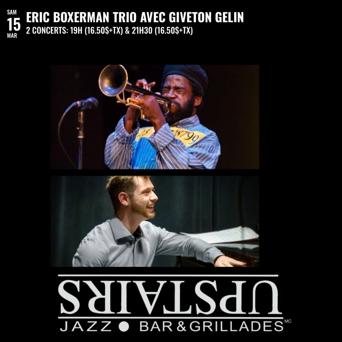 RSVP en ligne au upstairsjazz.com ou au 514-931-6808