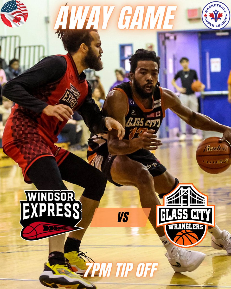 Away game across the border tonight vs @windsorexpress 🇨🇦 only on BSLTV.tv Go Wranglers!  7pm tipoff #toledo #glasscity #toledoohio #wranglers