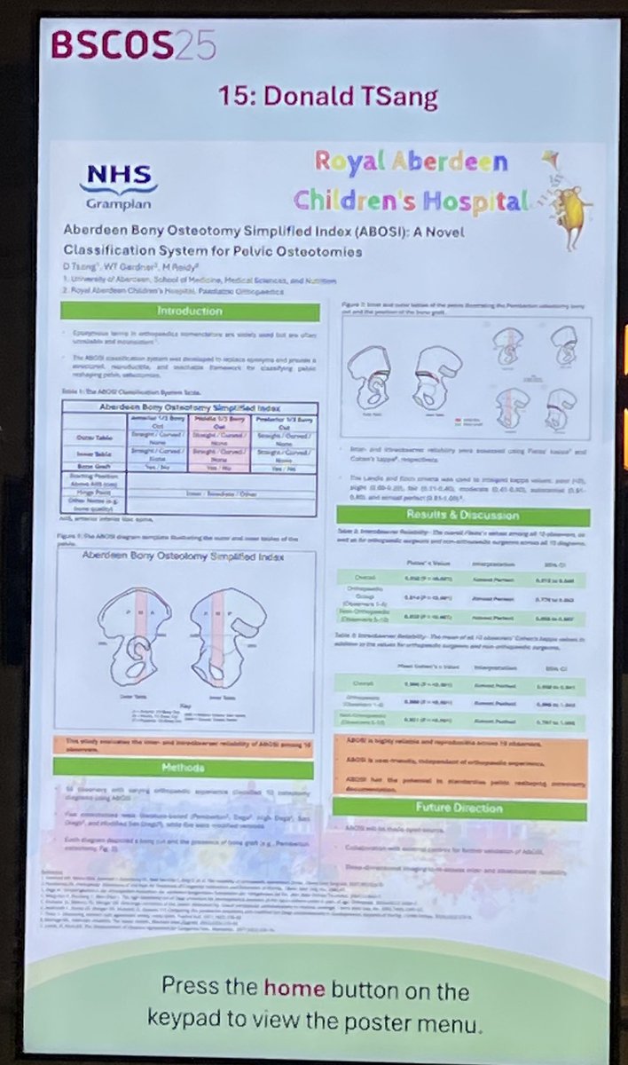Grampian Orthopaedics (@grampianortho) on Twitter photo <a href="/aberdeenuni/">University of Aberdeen</a> medical student Donald Tsang just awarded best poster at <a href="/BSCOS_UK/">British Society for Children’s Orthopaedic Surgery</a> #BSCOS25
Fantastic work!
<a href="/Timlovesfood/">Tim Gardner</a> <a href="/mikejreidy/">Mike Reidy</a> <a href="/aberdeenuni/">University of Aberdeen</a> medical student Donald Tsang just awarded best poster at <a href="/BSCOS_UK/">British Society for Children’s Orthopaedic Surgery</a> #BSCOS25
Fantastic work!
<a href="/Timlovesfood/">Tim Gardner</a> <a href="/mikejreidy/">Mike Reidy</a>