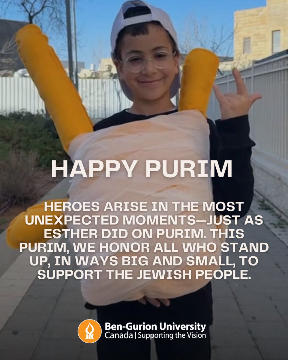 This Purim, we celebrate heroes big and small. Inspired by Emily Damari’s strength, we honor survivors who stand up for the Jewish people, just as Esther did. 

Chag Purim Sameach! 

#Purim #ChagPurimSameach #JewishHeroes #StandUp #Esther #JewishPride