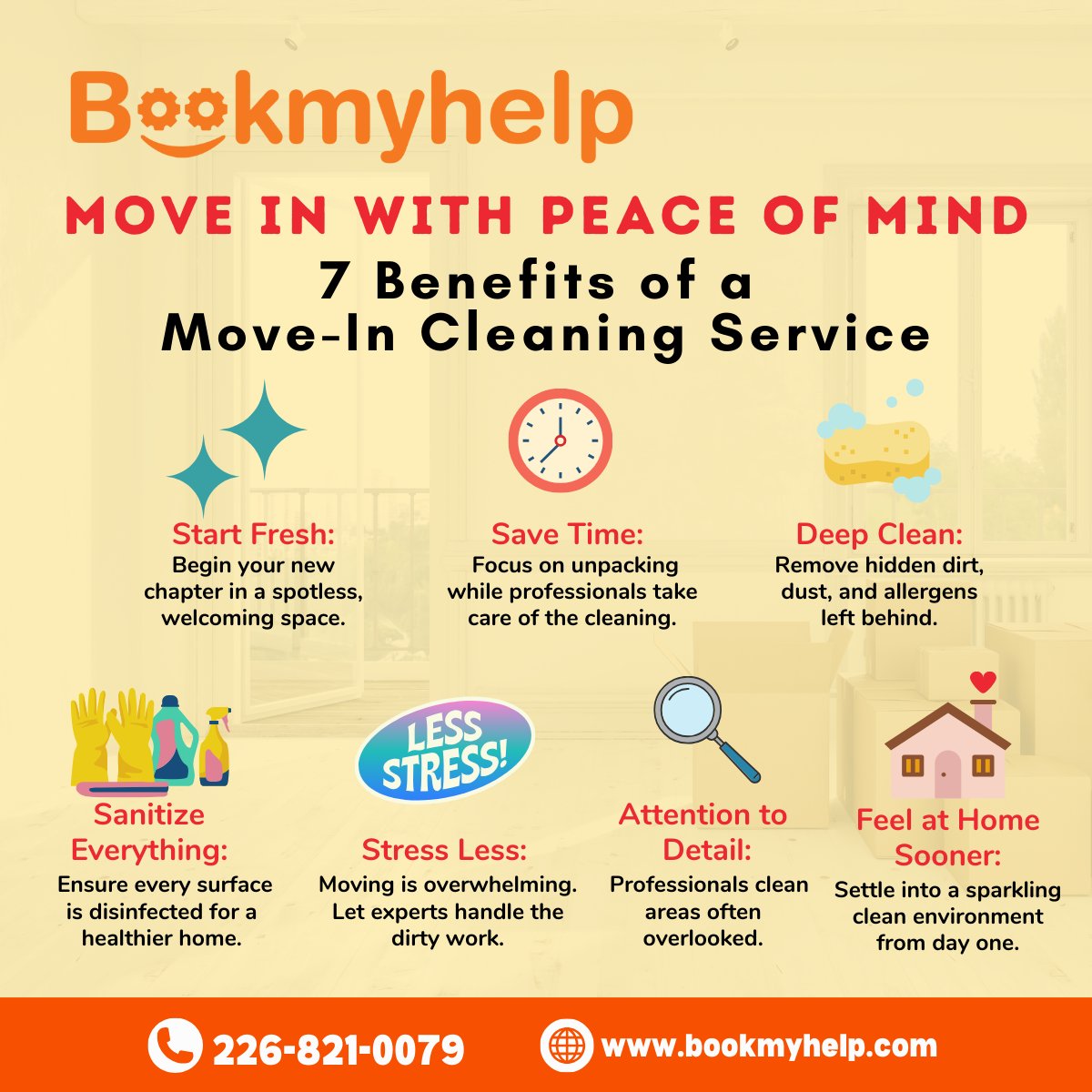 Moving into a new home in the GTA? 🏡
Start fresh with a professional move-in cleaning — spotless, stress-free, and ready for you! ✨
📲 Call 226-821-0079
🌐 bookmyhelp.com
#MoveInCleaning #FreshStart #GTACleaning #Bookmyhelp