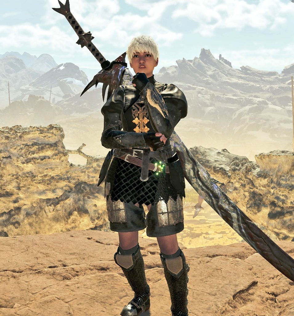 Chro88's tweet photo. NieR:Automataより9S(ナインズ)を再現しました！🎵

#モンハンワイルズ                     
#MHWilds                     
#MHWsOBT
#重ね着コーデ
#モンハン重ね着 https://t.co/WgwB2yoWRB