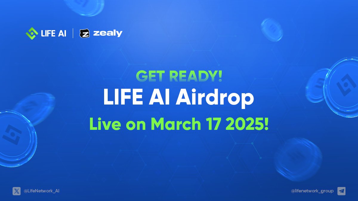 LIFE AI Airdrop Incoming – 3 Days Left! 🚀 Mark your calendars! The LIFE AI  Airdrop Campaign is launching on March 17, 2025! 🎉 Earn LIFE Points by  completing simple tasks Convert
