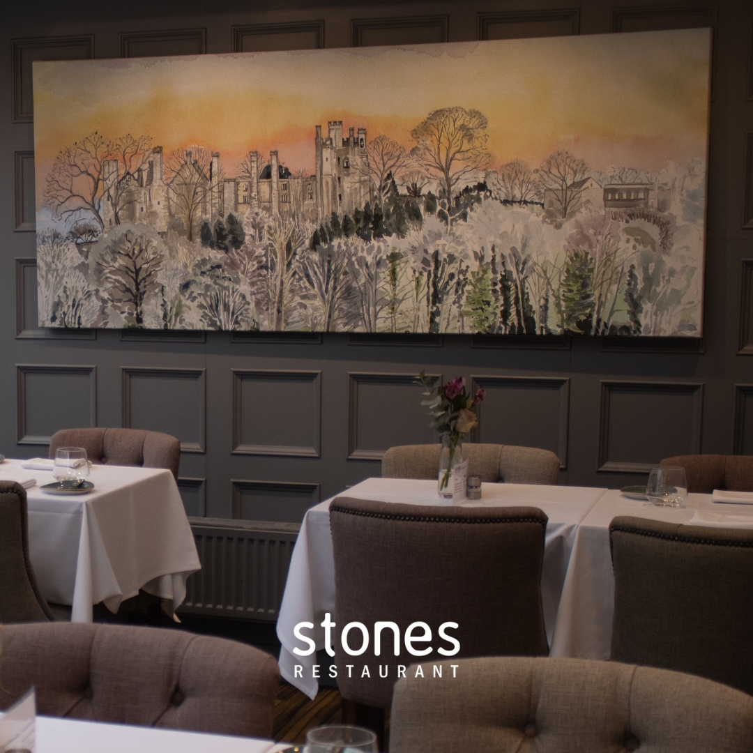 🎨 We get a lot of admiring glances at the art at Stones. The watercolour landscapes are the work of the immensely talented Sarah Parkin. To see more of Sarah's work, visit sarahparkin.co.uk Some of Sarah's work at Stones (and almost all at The Bluebell) is for sale