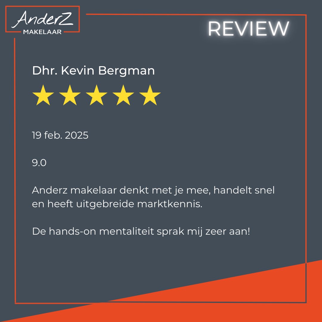 TROTS ! Mooie weergave van onze werkzaamheden. Elke makelaar doet hetzelfde, elke persoon kan zelf aan- of verkopen, maar de manier waarop je werkt dat kan wel AnderZ...
https://a
nderzmakelaar.nl/reviews

#makelaar #groningen #review #beoordeling