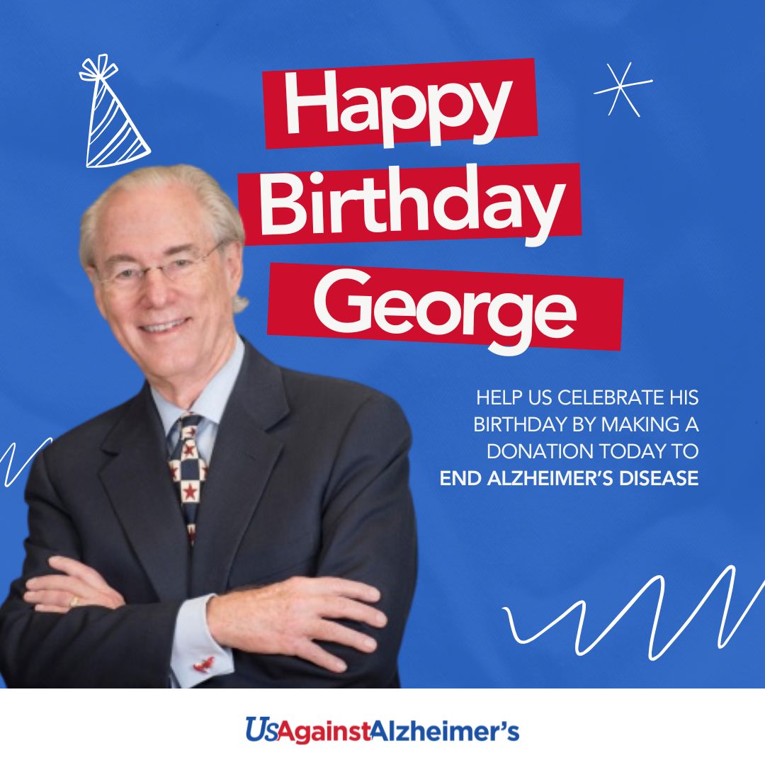 UsAgainstAlz's tweet photo. 🥳 It’s our co-founder George Vradenburg's birthday! But like Alzheimer’s, he’s not taking the day off—he remains committed to the fight. 

During #BrainHealthAwarenessWeek, honor his dedication by joining the fight. Donate to #EndAlz today: https://t.co/XeOYYdehvx

@vradenburg3 https://t.co/qfP3MDA3oy