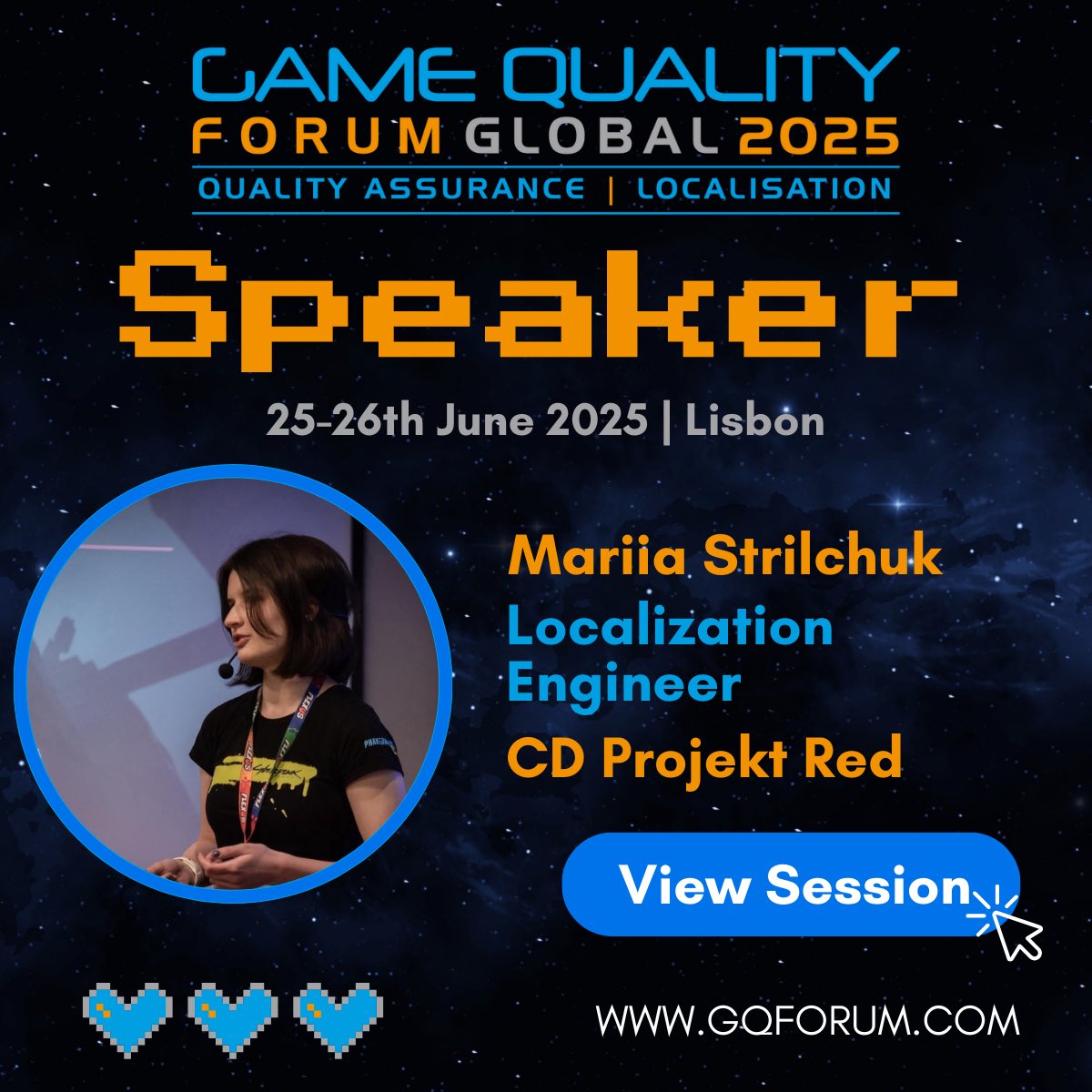 Happy to share that I’ll be speaking at Game Quality Forum 2025 in Lisbon! ⚡️
 
Together with my colleague, Waldemar, we will explore the role of automation in localization. 💪🏻

Check out the agenda ->
iqpc.com/events-gamequa…

Discount code for 20% off the ticket: 'GQF2025'.