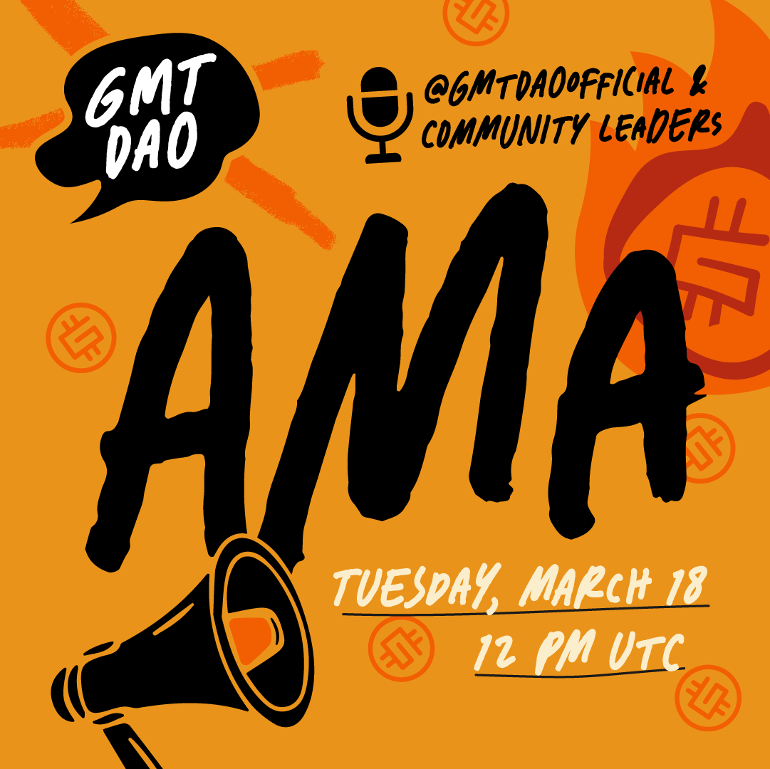 GMT DAO Community Space 💫

Join us for an exclusive GMT DAO AMA where we’ll dive into the latest proposals, upcoming votes, and the future of the GMT DAO! 

🗓️ Tuesday, 18 March, 12pm UTC
📍 x.com/i/spaces/1YqKD…

Hosted by: <a href="/GMTDAOOfficial/">GMT DAO</a> &amp; Community Leaders

Speakers:
🔥