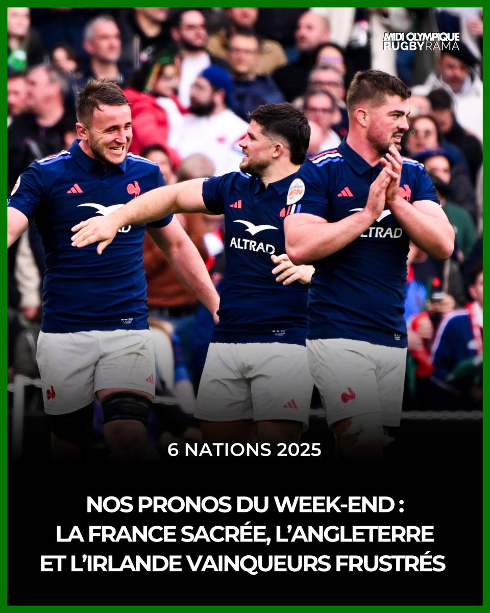 La dernière journée du Tournoi des 6 Nations 2025 se joue ce week-end avec des matchs décisifs. Bien placé, le XV de France reçoit l’Écosse, l’Angleterre se déplace au pays de Galles et l’Italie accueille l’Irlande.

Nos pronostics détaillés > urls.fr/xCws6_