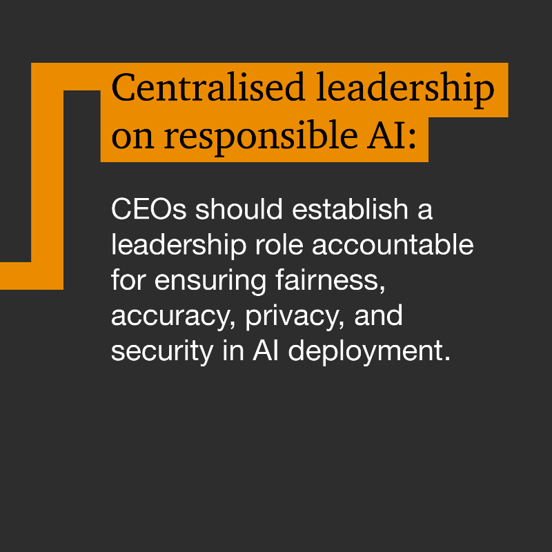 PwC's tweet photo. Our 28th Annual Global #CEOSurvey shows 49% of senior executives expect #GenAI to boost profitability within 12 months. However, nearly a third report low trust in AI. 

Discover three principles to build cautious optimism and enhance business performance: https://t.co/kjd27eWEPl