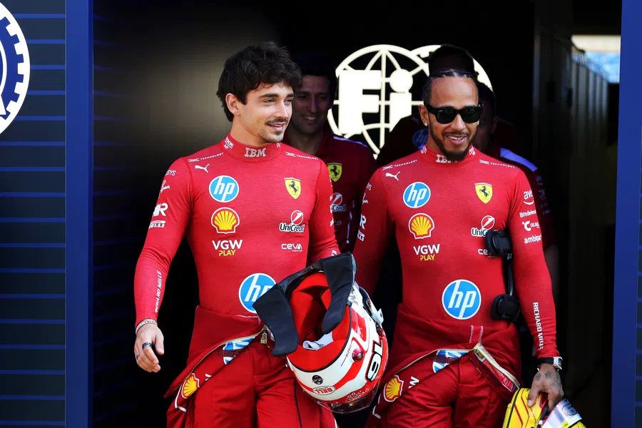 ApexInsiders's tweet photo. What did we learn after FP1 and FP2 #AustralianGP ? 

                                              🏎️🏁
➡️Ferrari is very strong
➡️Ferrari will put up a good fight with McLaren
➡️Weird seeing Hamilton in red
➡️Lawson is Checo
➡️Sainz is taking the best of the Williams
➡️Racing Bulls very impressive
➡️Haas worse than expected
➡️Hadjar best rookie performance so far