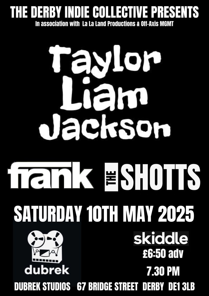 Dean Clarke (@deanoc78) on Twitter photo In less than 4 hours of being on sale this gig is touching 50 percent sold out theheadliners band have an average age of 16 but boy they know how to promote a gig
Tickets here skiddle.com/whats-on/Derby… <a href="/DJSCOUSE1976/">La La Land Productions</a> <a href="/Wemyssscenes/">Wemyss Scenes</a> In less than 4 hours of being on sale this gig is touching 50 percent sold out theheadliners band have an average age of 16 but boy they know how to promote a gig
Tickets here skiddle.com/whats-on/Derby… <a href="/DJSCOUSE1976/">La La Land Productions</a> <a href="/Wemyssscenes/">Wemyss Scenes</a>