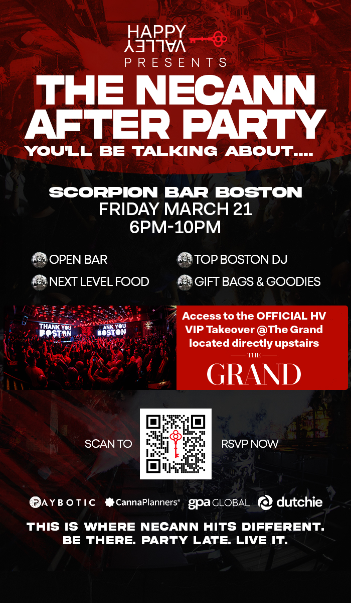 Paybotic is proud to be a sponsor of the NECANN After Party! 🎉 After a day of networking and exploring the latest in the cannabis industry, join us for an unforgettable night of connections, conversations, and celebrations.

Come vibe with the best in the business!

📅 Date: