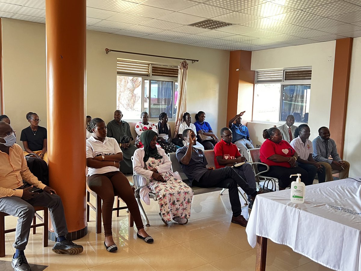 HeartUganda's tweet photo. @MinofHealthUG 1 in 4 adults globally suffer from hypertension, a leading cause of heart disease and stroke. 🩺 

Happening Now is a CME on Hypertension with our own Dr. Elijah Rutahaba at @JinjaRRH , raising awareness and promoting better hypertension management. 💪 #HypertensionAwareness https://t.co/9HqzMnjNjL