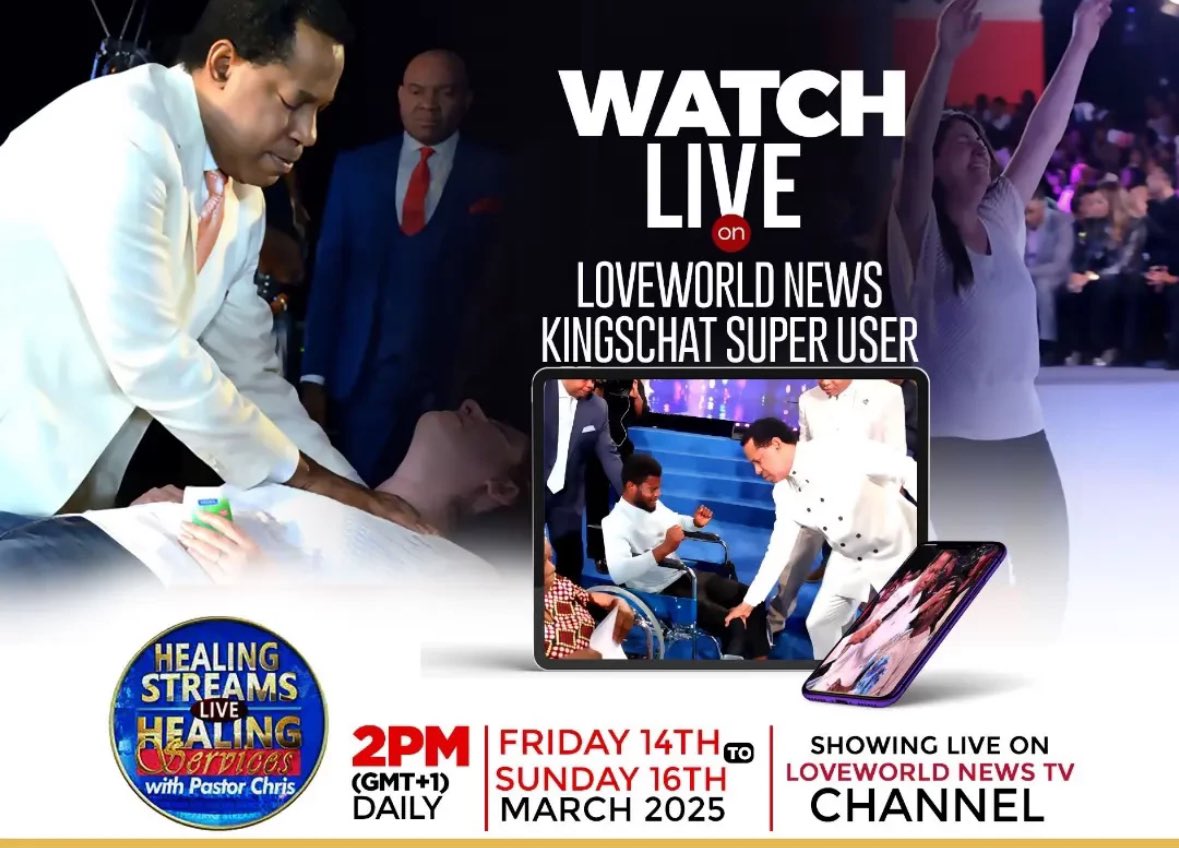 SICK..?  NEED HEALING..?  

Join the Man of God and my friend Pastor Chris!   

This the LARGEST GLOBAL Healing Service In History!   Do Not Miss This! 

Don’t Watch This Alone!  Share This!

The Healing Streams LIVE Healing Services begin today, March 14, to Sunday, March 16.