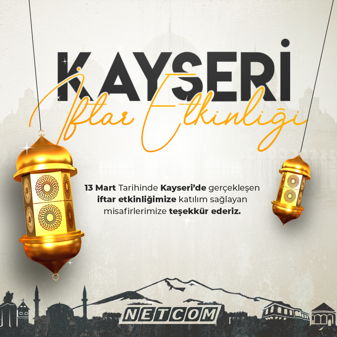 Netcom1986's tweet image. 13 Mart’ta Kayseri'de düzenlediğimiz iftar etkinliğinde bizlerle olan tüm misafirlerimize teşekkür ederiz. Aynı sofrayı paylaşmak ve bu özel anları birlikte yaşamak bizim için büyük mutluluktu.

Yeni etkinliklerde tekrar görüşmek dileğiyle!

#Netcom #İftarBuluşması #Kayseri