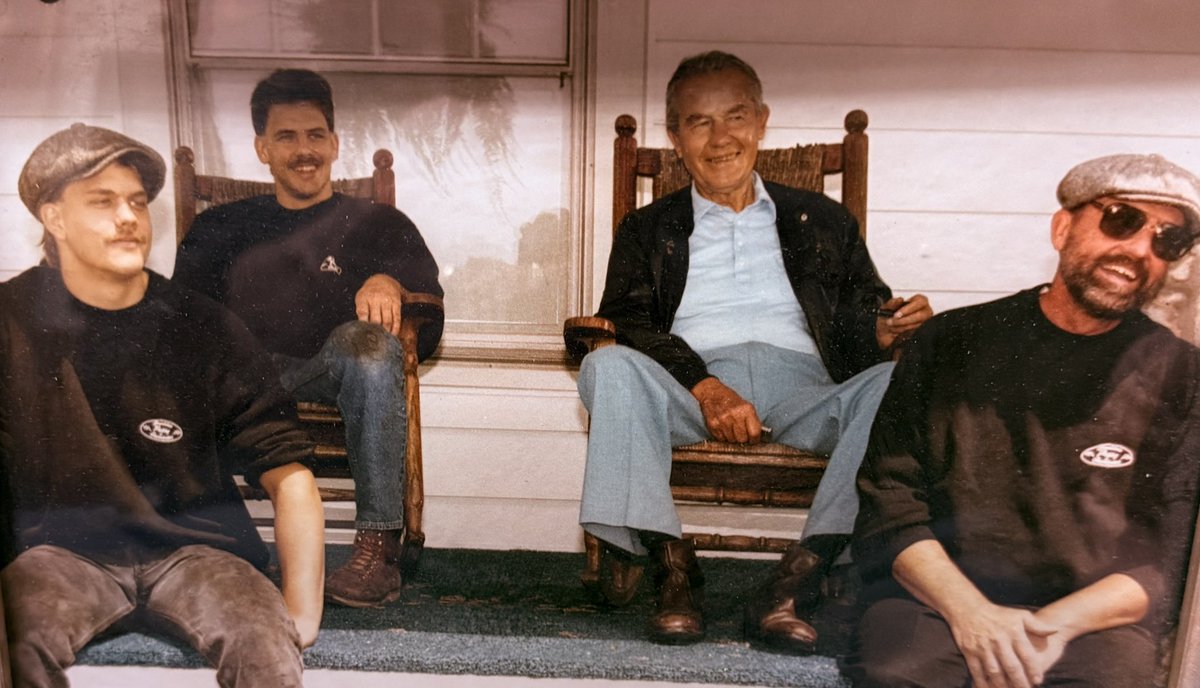 Hanging out on Grandfather Petty’s porch 1990: Mark, Ritchie, Lee, &amp; Maurice Petty.