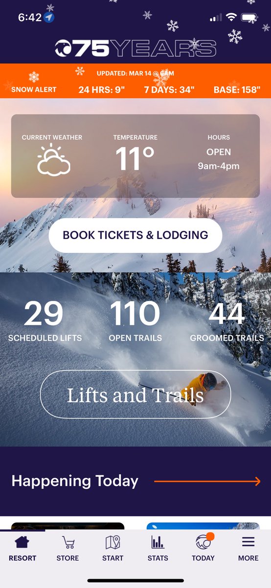 AlexSpee's tweet photo. @palisadesops The app now says 29 lifts are scheduled. Which is correct, 16 or 29? https://t.co/ebi2TG0vMC