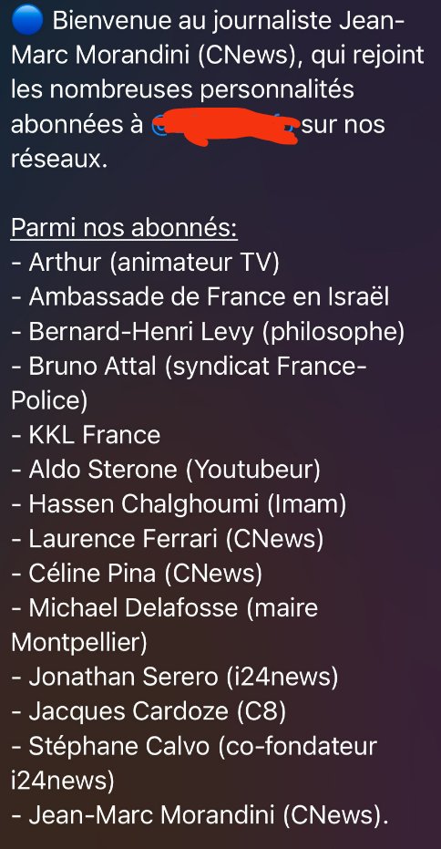 MouMou_Guichard's tweet photo. ⭕ Bonjour.
@BHL @morandiniblog @Arthur_Officiel @MDelafosse @Imam1chalghoumi @franceenisrael @LaurenceFerrari @JacquesCardoze Je vous signale que l'admin de cette boucle revendique votre abonnement/soutien à elle et ses autres comptes sociaux.
https://t.co/ryalX9syaK https://t.co/LVyAvTYvd8
