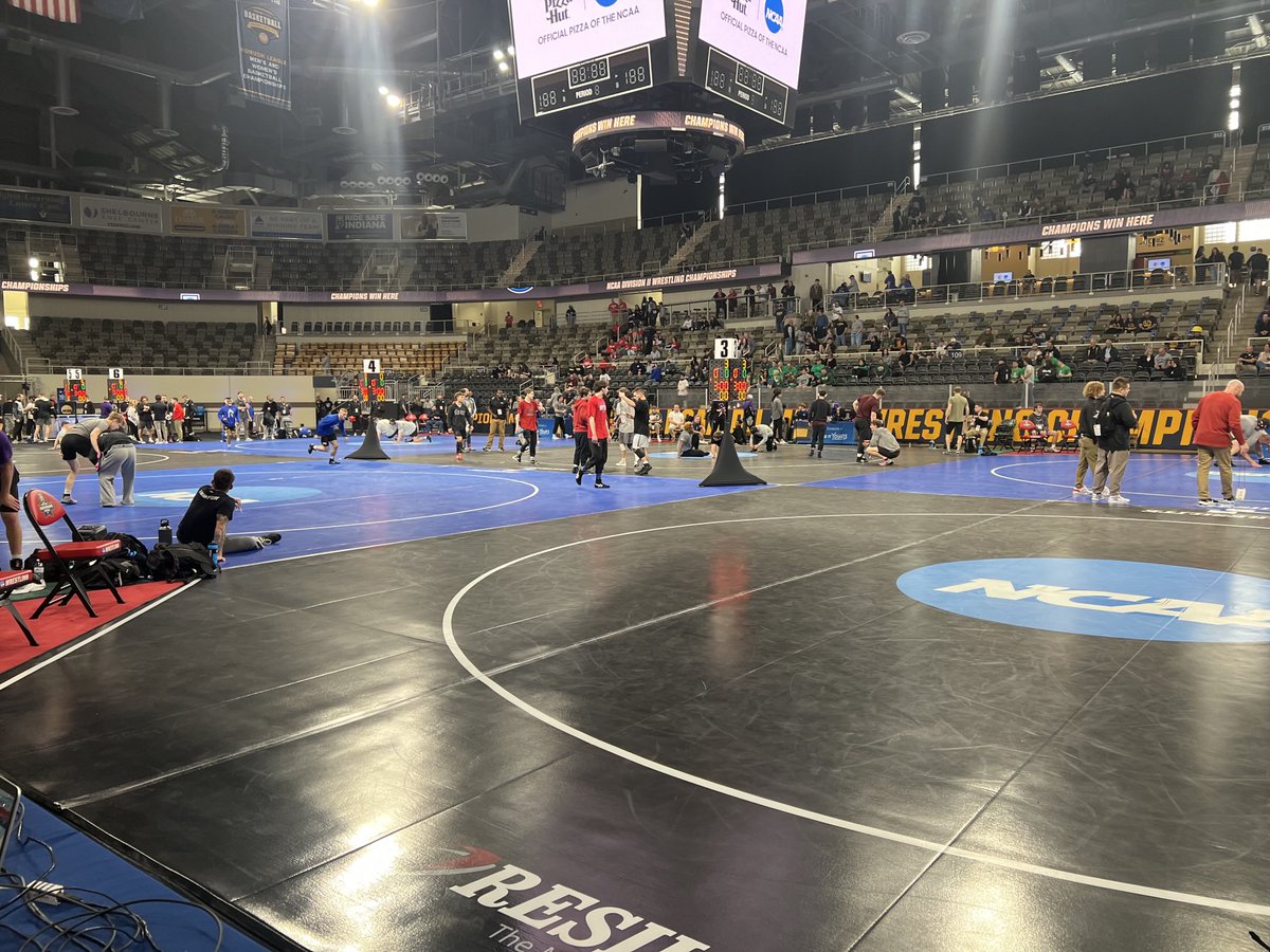 Time to wrestle ! D II National Championships - Indiana State Fairgrounds.