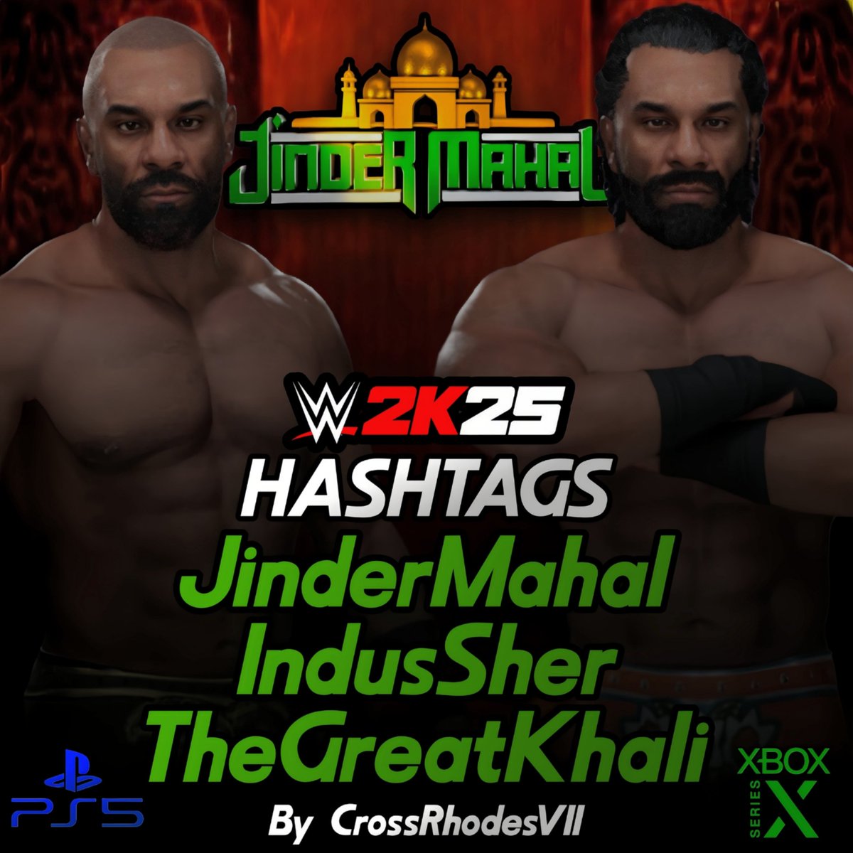 Current Day &amp; 2017 Jinder Mahal now on #WWE2K25 Community Creations