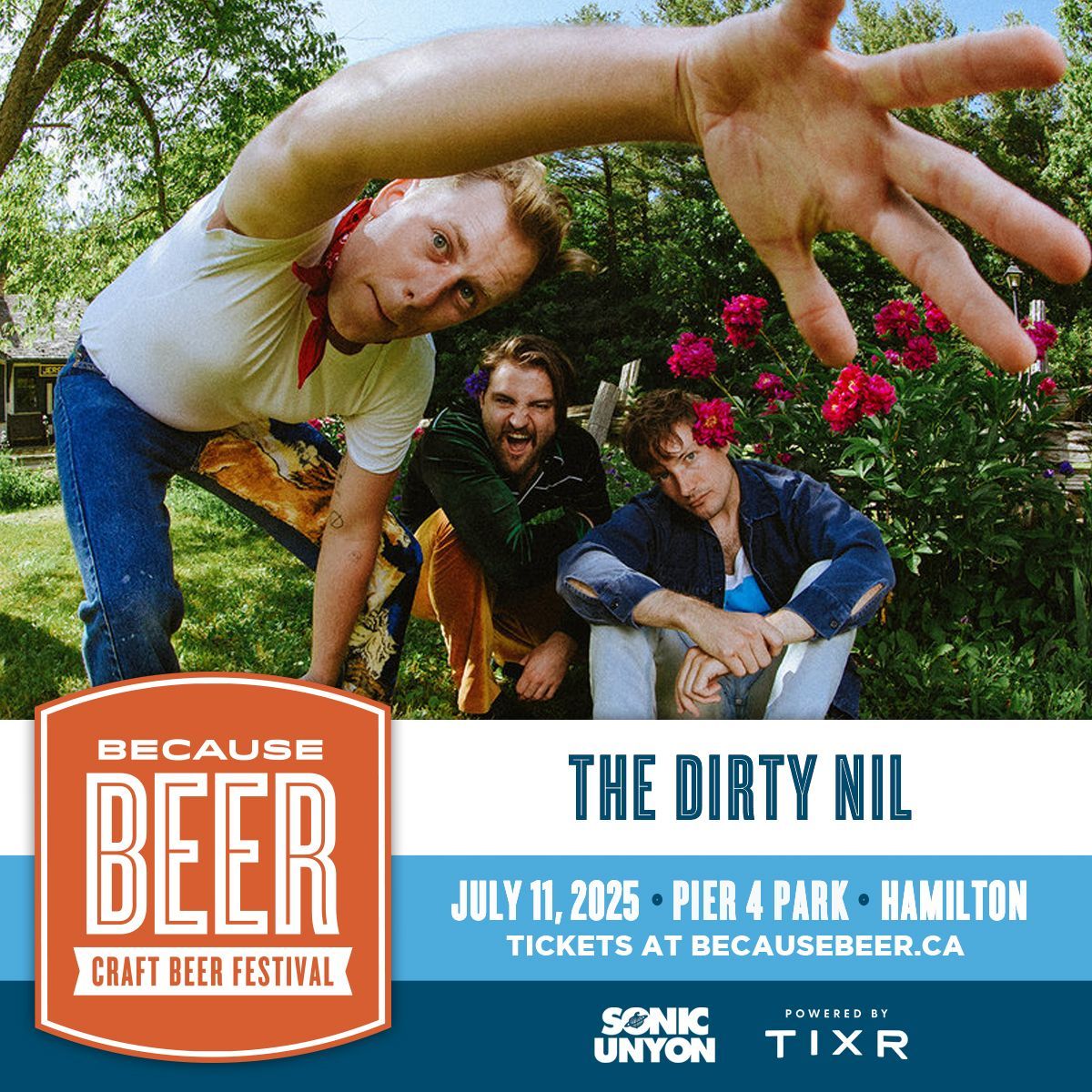 It's a hometown Hamilton show for finely-tuned rock machine The Dirty Nil, who are bringing their thrashy riffs, bashed out drums, and levels-to-the-max volume to Because Beer on July 11. 

Tickets for Because Beer are on sale now - get yours today at becausebeer.ca!