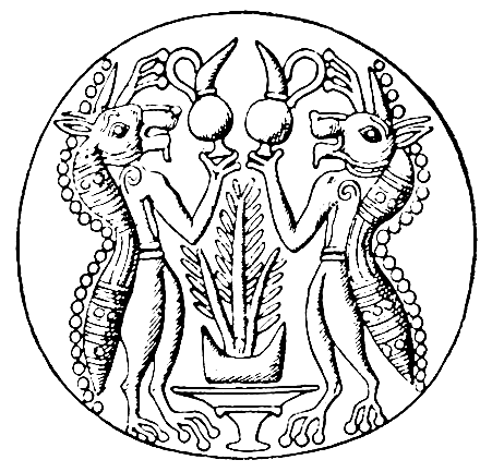 chan_raiko's tweet photo. Took inspiration from Minoan depictions of animal headed "genies" and made a sentient species of prehistoric saurian like beings that predate human civilization in my upcoming world. https://t.co/BbYY69NmSe