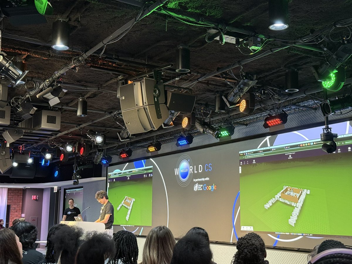 Demo Day <a href="/Google/">Google</a> in Chicago! A partnership with <a href="/HelloWorldK12CS/">Hello World CS</a> and <a href="/ChiPubSchools/">CPS - Chicago Public Schools</a> 

Very cool to see middle schoolers and high schoolers present their coding projects! 

<a href="/Matherhs/">Mather High School</a> <a href="/WeAreTRHS/">Theodore Roosevelt High School - NEISD</a> <a href="/ChicagosMayor/">Mayor Brandon Johnson</a> <a href="/MGPPrincipal/">Mrs. Yalil Nieves</a>