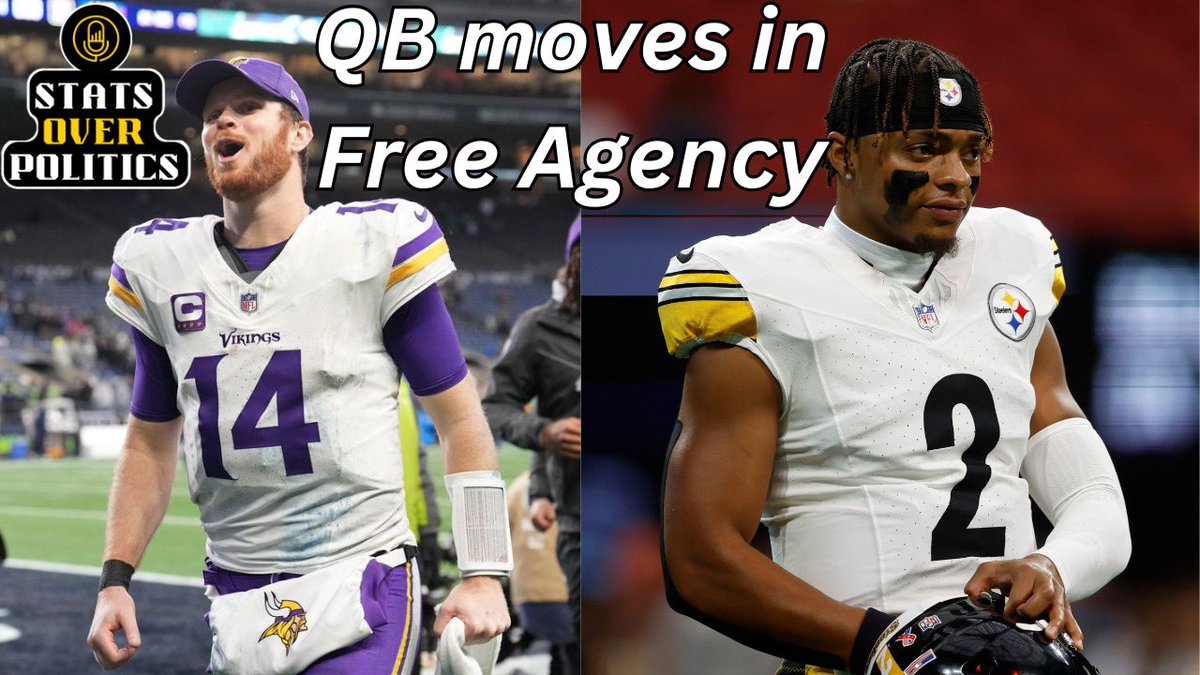 StatsOrPolitics's tweet image. Which quarterback  will have more success next season with their new team?
youtu.be/CFJ8Eks19Rw
#JustinFields #SamDarnold #JetUp #Seahawks #statsoverpolitics #nfl #NFLFreeAgency #nfltwitter