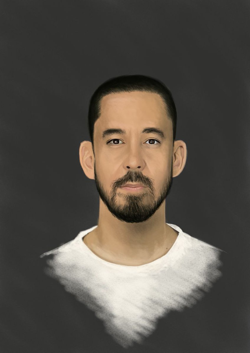 Hey, <a href="/mikeshinoda/">Mike Shinoda</a> look, what a marvellous portrait of you drew my friend Nadya (inst @skin_to_bone_). If you notice that, she will be happy for a long time! #mikeshinoda #LINKINPARK