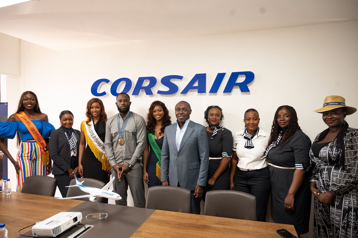 Corsair accueille <a href="/cisscheick2/">Cheick Sallah Cissé</a> , médaillé de bronze de Taekwondo aux Jeux Olympiques de <a href="/Paris2024/">Paris 2024</a>, dans son agence d’Abidjan✈️🏅
Un moment d'échange et de partage avec l'athlète, qui incarne à la perfection les valeurs d'excellence et de performance de #Corsair.
<a href="/comitemissci/">Miss Côte d'Ivoire</a>