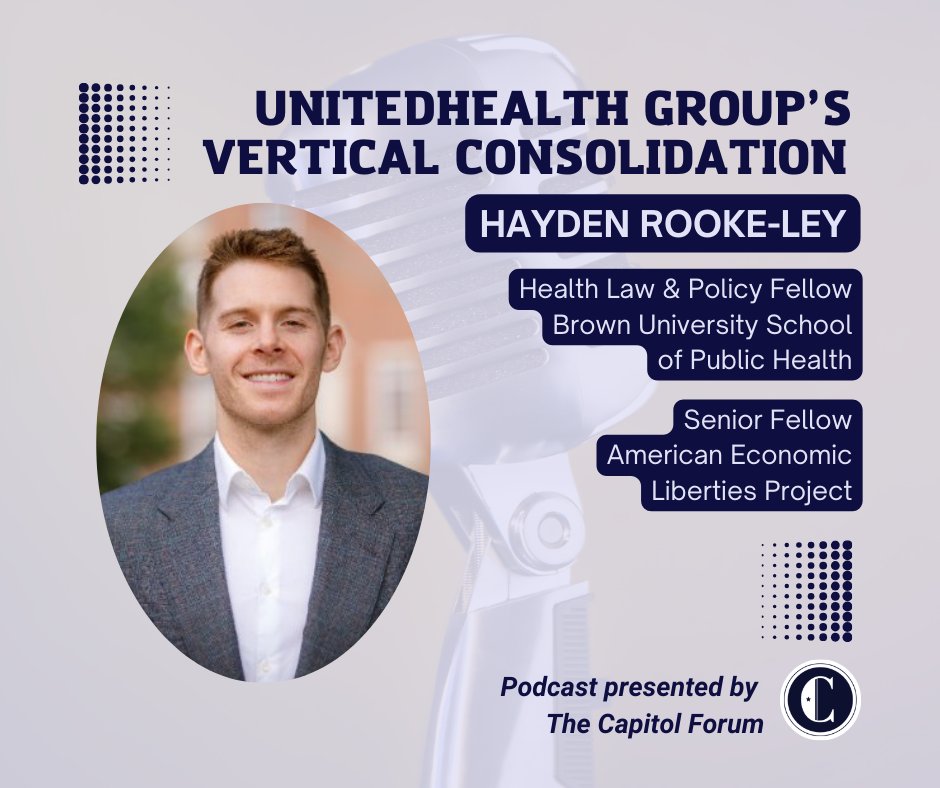 The Capitol Forum (@capitol_forum) on Twitter photo 🎙️ We have another new episode of Second Request!
<a href="/Hayrook/">Hayden Rooke-Ley</a> discusses vertical consolidation in health care markets, UnitedHealth Group’s outsized lead in this trend with Medicare Advantage, & more.
Hear Hayden's conversation with <a href="/TeddyDowney/">Teddy Downey</a>: thecapitolforum.com/resources/unit… 🎙️ We have another new episode of Second Request!
<a href="/Hayrook/">Hayden Rooke-Ley</a> discusses vertical consolidation in health care markets, UnitedHealth Group’s outsized lead in this trend with Medicare Advantage, & more.
Hear Hayden's conversation with <a href="/TeddyDowney/">Teddy Downey</a>: thecapitolforum.com/resources/unit…
