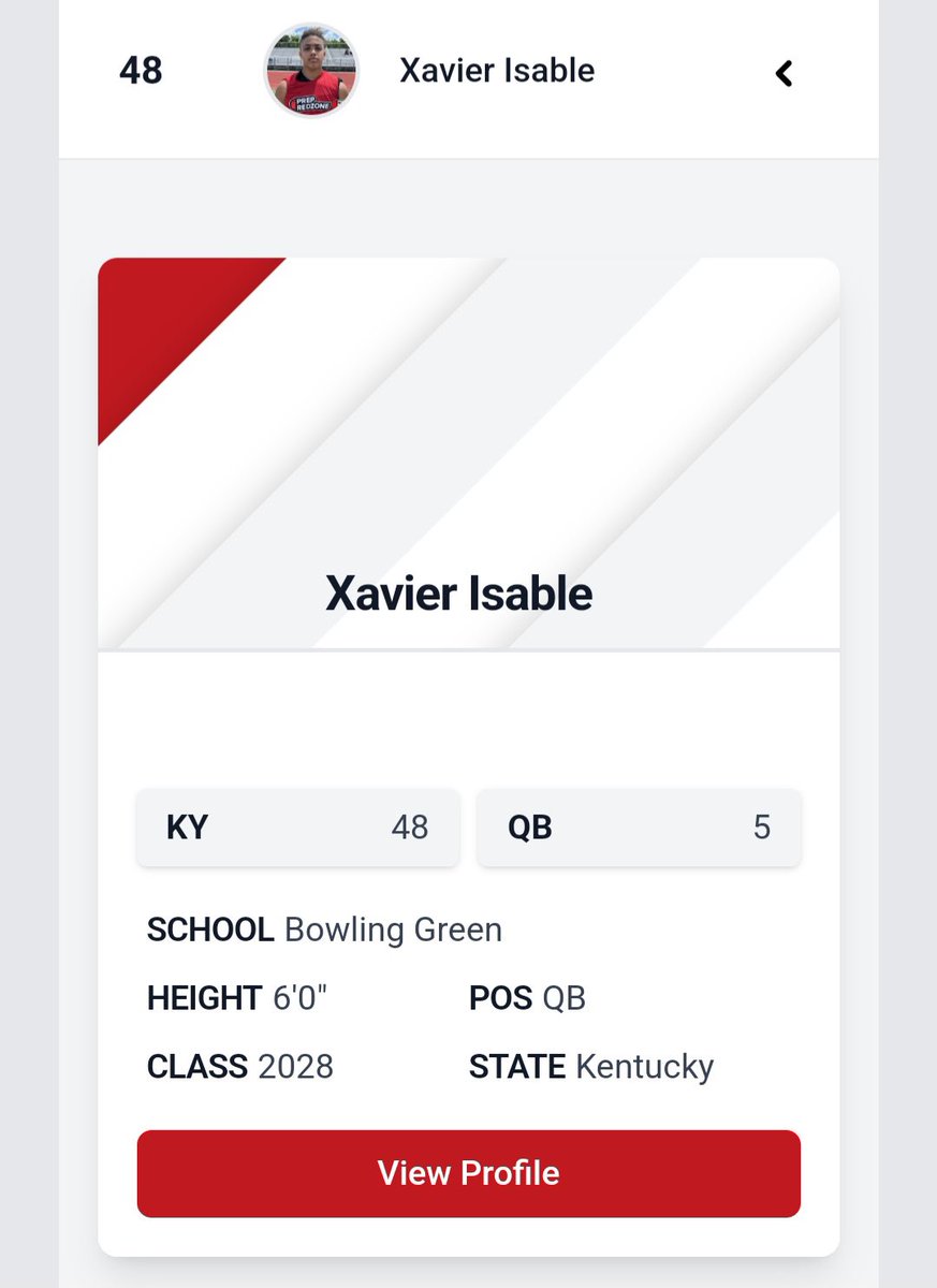 Xavier Isable (@xisable) on Twitter photo Thankful to be rated a Top 5 QB and #48 in the state of KY. Staying hungry, humble, and focused. This is just the beginning!
<a href="/LippertScouting/">Ryan Lippert</a> <a href="/drew_toennies/">Drew Toennies</a> <a href="/PurplesFootball/">BGHS Football</a> <a href="/PrepRedzoneKY/">Prep Redzone Kentucky</a> <a href="/VisionQb/">QB Vision</a> <a href="/QBHitList/">QBHitList.com</a> <a href="/FantNacarius/">Coach Fant</a> <a href="/KYFUTURESTARS/">Ricco Hughes</a> <a href="/SOKYElite/">Southern Kentucky Elite</a> <a href="/Jordan_Leach10/">Jordan Leach</a> Thankful to be rated a Top 5 QB and #48 in the state of KY. Staying hungry, humble, and focused. This is just the beginning!
<a href="/LippertScouting/">Ryan Lippert</a> <a href="/drew_toennies/">Drew Toennies</a> <a href="/PurplesFootball/">BGHS Football</a> <a href="/PrepRedzoneKY/">Prep Redzone Kentucky</a> <a href="/VisionQb/">QB Vision</a> <a href="/QBHitList/">QBHitList.com</a> <a href="/FantNacarius/">Coach Fant</a> <a href="/KYFUTURESTARS/">Ricco Hughes</a> <a href="/SOKYElite/">Southern Kentucky Elite</a> <a href="/Jordan_Leach10/">Jordan Leach</a>
