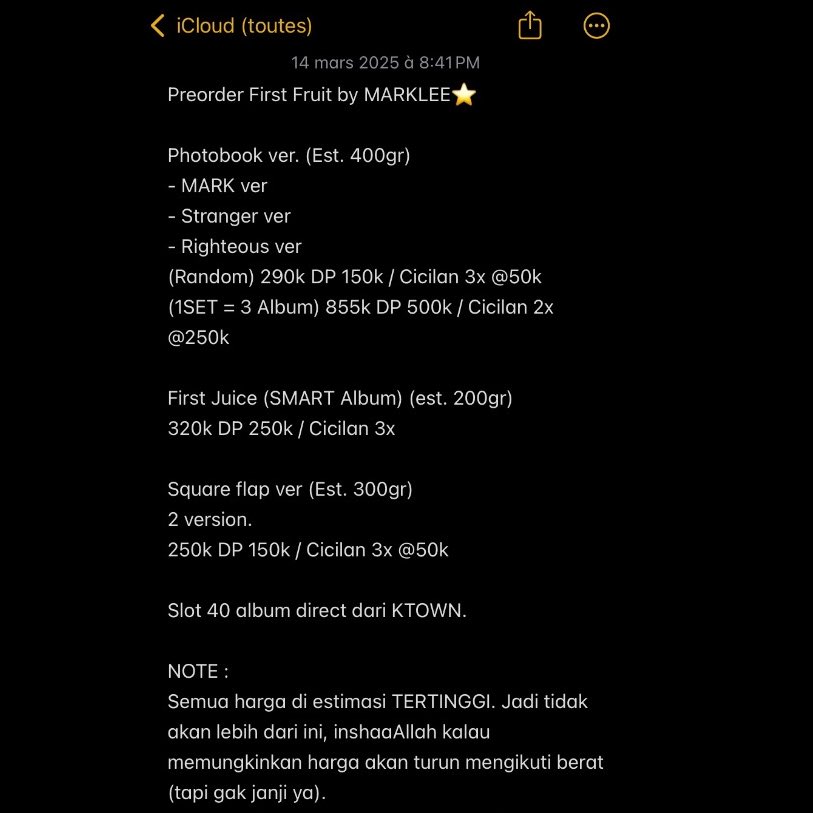 GoEclatant's tweet photo. CONGRATULATIONS MY ROCKSTAR!❤️‍🔥

OPEN Pre-Order — the FIRST fruit by MARKLEE🤍

Link order : https://t.co/zpb8qCwUJA https://t.co/7ROcNpa30s