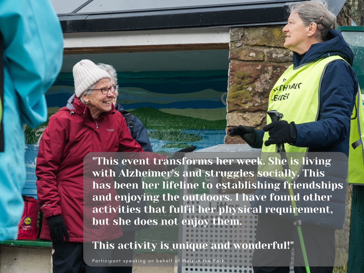 Trustinthepark's tweet photo. 💚Our #WalkinthePark health walk's support participants like Rachels' mother-in-law who lives with Alzheimer's and attends one of our group's since moving to the area a year ago.

🙏Help us to support others to overcome isolation through a small donation.

https://t.co/3RSFOds7CD https://t.co/irQLzd5VZE
