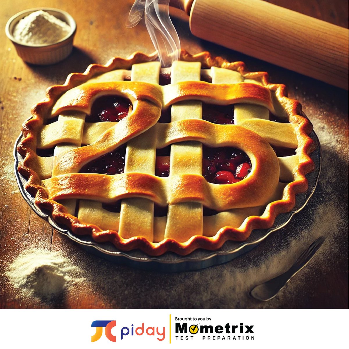 Mometrix's tweet image. 🥧 Happy Pi Day! 🎉

Did you know that you’d have to count 33,952 digits of pi to get to “2025”? 

Don’t believe us? Count for yourself and see!  

piday.org/million/