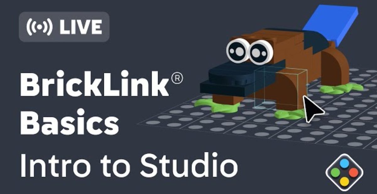 If you have been considering giving digital #LEGO design a try, make sure to join the <a href="/BrickLink/">BrickLink</a> team on YouTube at 7pm (GMT) for their live introduction to Bricklink Stud.io!

youtube.com/live/4ekcte_3O…