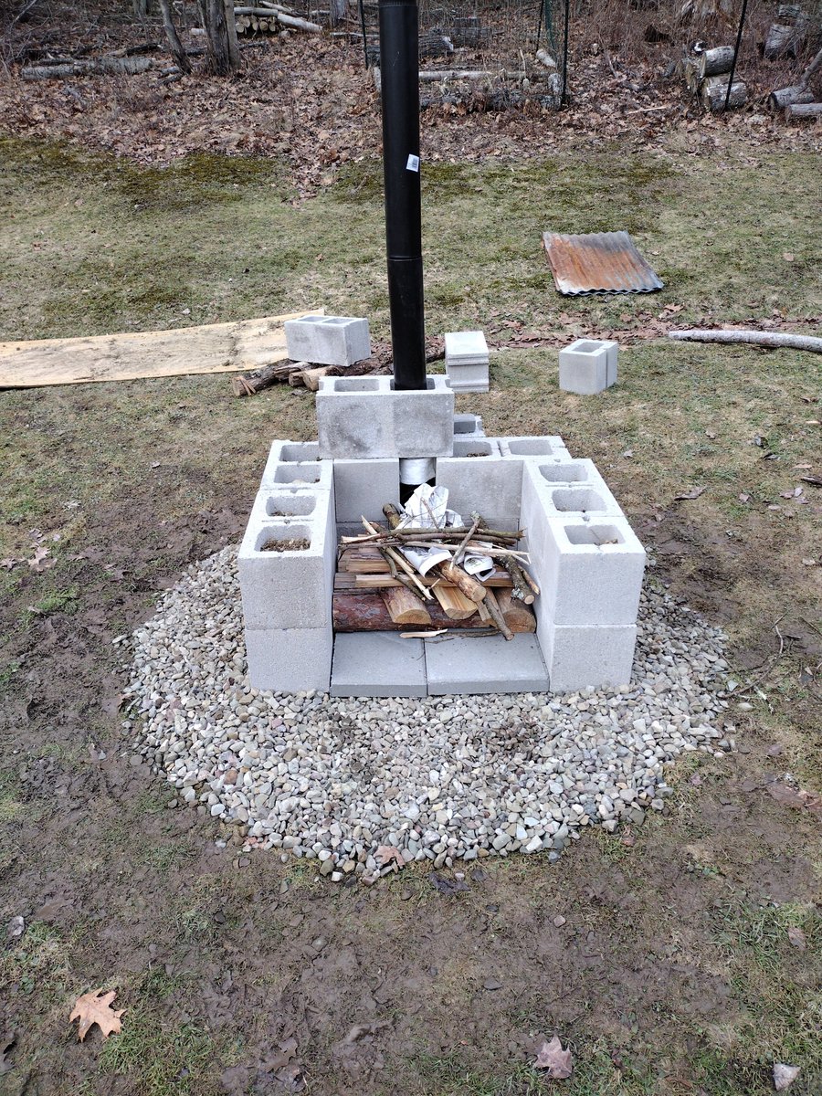 I built a cinder block evaporator for my maple sap this year. Faster boil and more fun than the propane turkey fryer I was using last year.