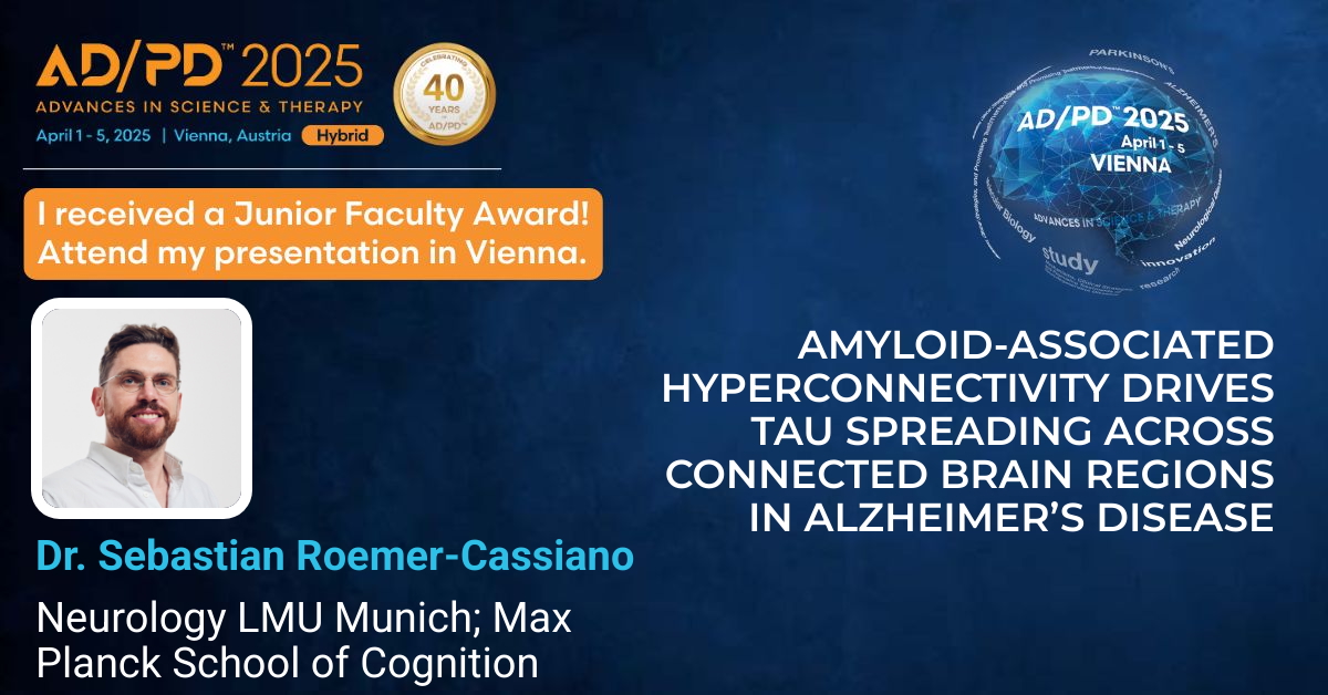 Sebastian Roemer-Cassiano (@sebroemer) on Twitter photo Many thanks to the ADPD2025 committee for recognizing our work with <a href="/nfranzme/">Nico Franzmeier</a> on the effects of amyloid-induced hyperconnectivity on tau spreading! If you are enjoying a Gösser Radler and a Sacher Torte in Vienna, don't miss ADPD and my talk in Hall C at 10:00 on Wed 02.04.25 Many thanks to the ADPD2025 committee for recognizing our work with <a href="/nfranzme/">Nico Franzmeier</a> on the effects of amyloid-induced hyperconnectivity on tau spreading! If you are enjoying a Gösser Radler and a Sacher Torte in Vienna, don't miss ADPD and my talk in Hall C at 10:00 on Wed 02.04.25